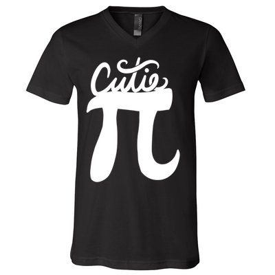 Cutie Pi Day Art Pi Symbol V-Neck T-Shirt