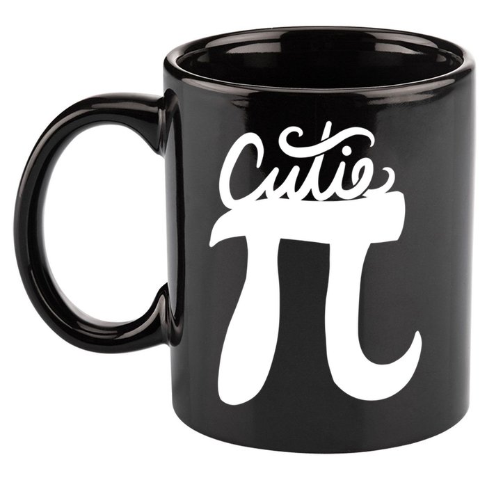 Cutie Pi Day Art Pi Symbol 11oz C Handle Ceramic Mug
