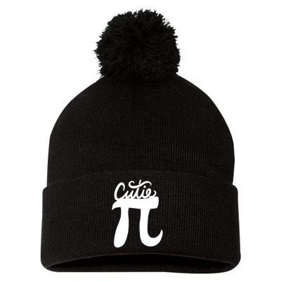 Cutie Pi Day Art Pi Symbol Pom Pom 12in Knit Beanie