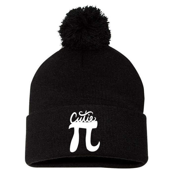 Cutie Pi Day Art Pi Symbol Pom Pom 12in Knit Beanie