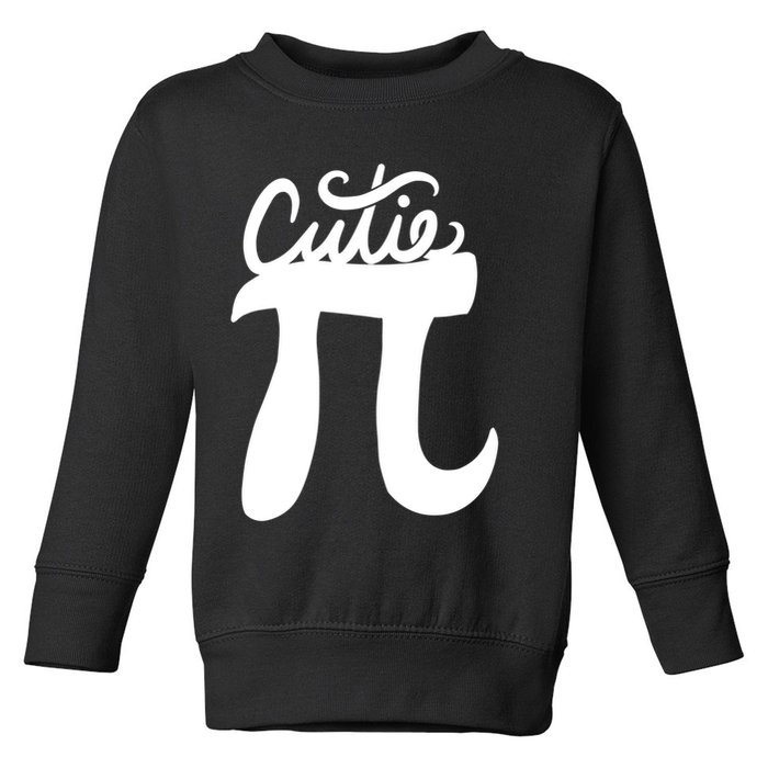 Cutie Pi Day Art Pi Symbol Toddler Sweatshirt