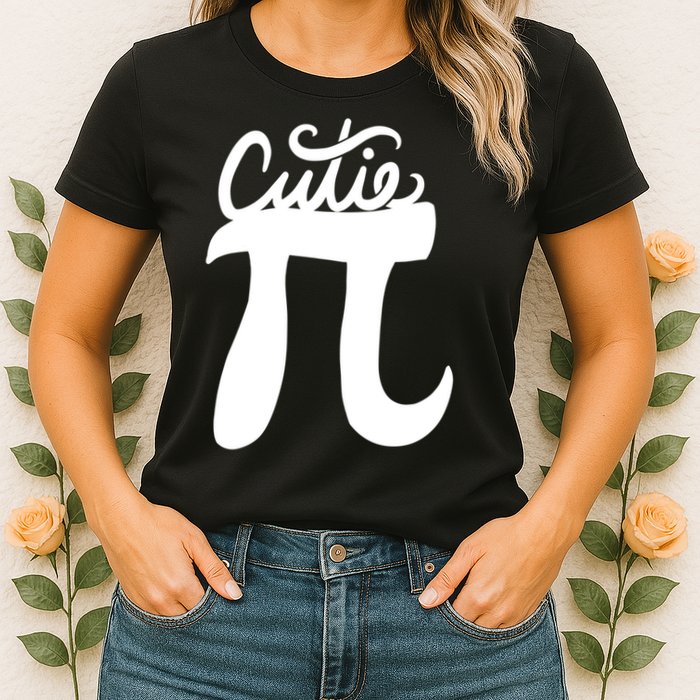 Cutie Pi Day Art Pi Symbol Womens T-Shirt