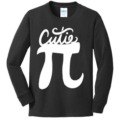 Cutie Pi Day Art Pi Symbol Kids Long Sleeve Shirt
