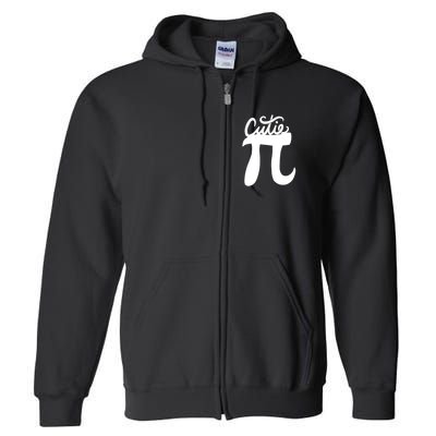 Cutie Pi Day Art Pi Symbol Full Zip Hoodie