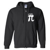 Cutie Pi Day Art Pi Symbol Full Zip Hoodie