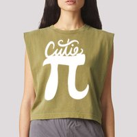 Cutie Pi Day Art Pi Symbol Garment-Dyed Women's Muscle Tee