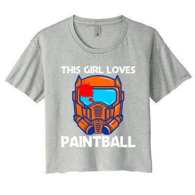 Cool Paintball Design Mom Air Weapon Splatter Game Cool Gift Women's Crop Top Tee