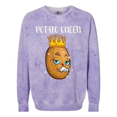 Cute Potato Design Vegetable Potato Lovers Colorblast Crewneck Sweatshirt