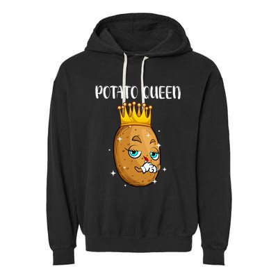 Cute Potato Design Vegetable Potato Lovers Garment-Dyed Fleece Hoodie