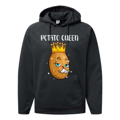 Cute Potato Design Vegetable Potato Lovers Performance Fleece Hoodie