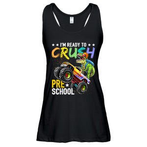 Crush Preschool Dinosaur Monster Truck Back To School Boy Ladies Essential Flowy Tank