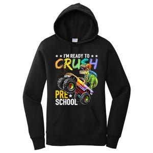 Crush Preschool Dinosaur Monster Truck Back To School Boy Women's Pullover Hoodie