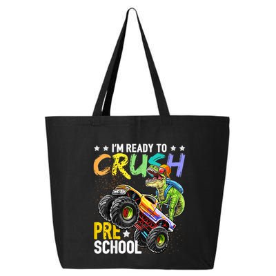 Crush Preschool Dinosaur Monster Truck Back To School Boy 25L Jumbo Tote