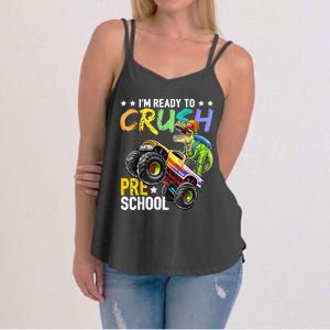 Crush Preschool Dinosaur Monster Truck Back To School Boy Women's Strappy Tank