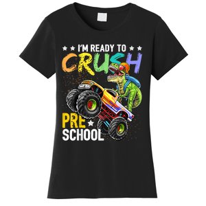 Crush Preschool Dinosaur Monster Truck Back To School Boy Women's T-Shirt