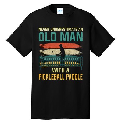 Cool Pickleball Design For Grandpa Pickleball Player Tall T-Shirt