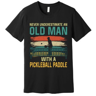 Cool Pickleball Design For Grandpa Pickleball Player Premium T-Shirt