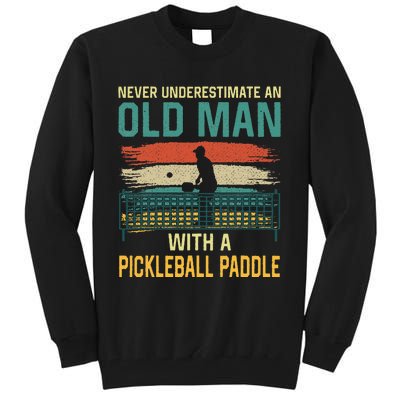 Cool Pickleball Design For Grandpa Pickleball Player Tall Sweatshirt