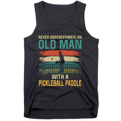 Cool Pickleball Design For Grandpa Pickleball Player Tank Top