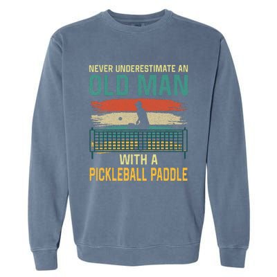 Cool Pickleball Design For Grandpa Pickleball Player Garment-Dyed Sweatshirt