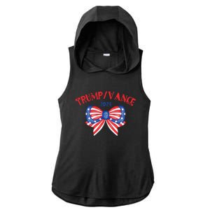 Coquette President Donald Trump & Jd Vance 2024 Usa Ladies PosiCharge Tri-Blend Wicking Draft Hoodie Tank