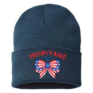 Coquette President Donald Trump & Jd Vance 2024 Usa Sustainable Knit Beanie