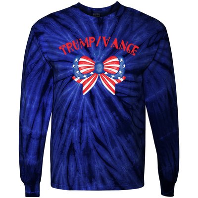 Coquette President Donald Trump & Jd Vance 2024 Usa Tie-Dye Long Sleeve Shirt