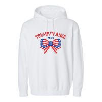 Coquette President Donald Trump & Jd Vance 2024 Usa Garment-Dyed Fleece Hoodie