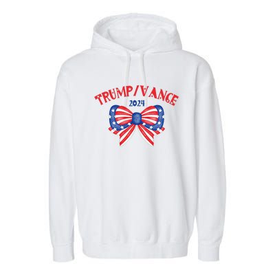 Coquette President Donald Trump & Jd Vance 2024 Usa Garment-Dyed Fleece Hoodie