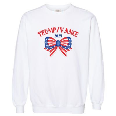 Coquette President Donald Trump & Jd Vance 2024 Usa Garment-Dyed Sweatshirt