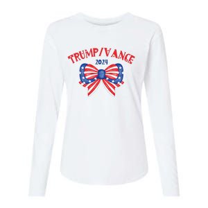 Coquette President Donald Trump & Jd Vance 2024 Usa Womens Cotton Relaxed Long Sleeve T-Shirt