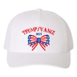 Coquette President Donald Trump & Jd Vance 2024 Usa Yupoong Adult 5-Panel Trucker Hat