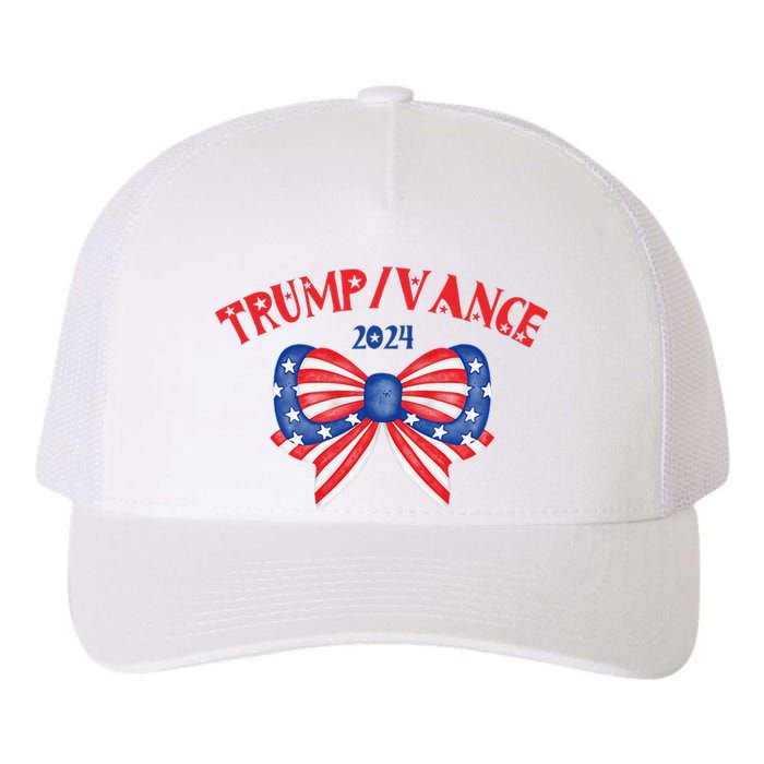 Coquette President Donald Trump & Jd Vance 2024 Usa Yupoong Adult 5-Panel Trucker Hat