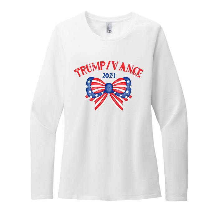 Coquette President Donald Trump & Jd Vance 2024 Usa Womens CVC Long Sleeve Shirt