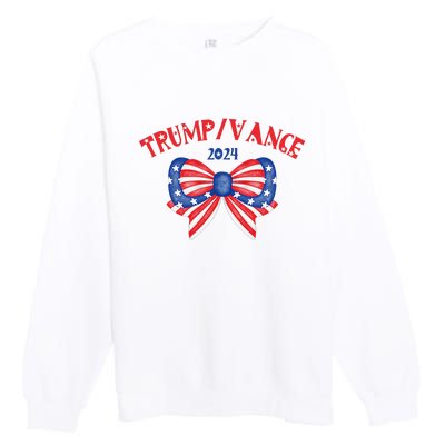 Coquette President Donald Trump & Jd Vance 2024 Usa Premium Crewneck Sweatshirt