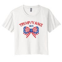 Coquette President Donald Trump & Jd Vance 2024 Usa Women's Crop Top Tee