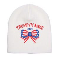 Coquette President Donald Trump & Jd Vance 2024 Usa Short Acrylic Beanie