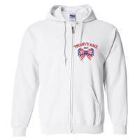 Coquette President Donald Trump & Jd Vance 2024 Usa Full Zip Hoodie