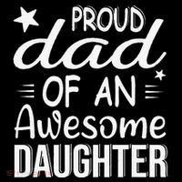Cute Proud Dad Of A An Awesome Daughter Fathers Day Sustainable Bucket Hat