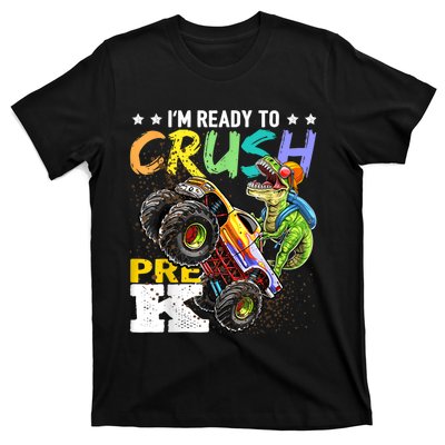 Crush PreK Dinosaur Monster Truck Back To School Boy Gifts T-Shirt