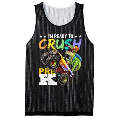 Crush PreK Dinosaur Monster Truck Back To School Boy Gifts Mesh Reversible Basketball Jersey Tank