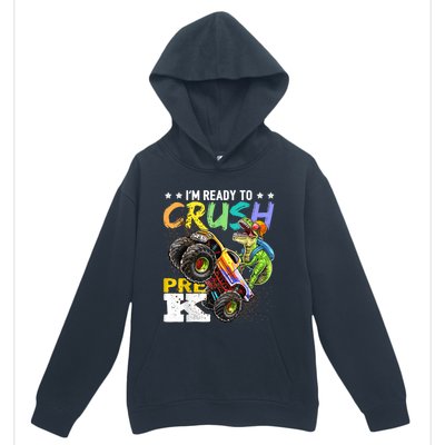 Crush PreK Dinosaur Monster Truck Back To School Boy Gifts Urban Pullover Hoodie