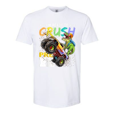 Crush PreK Dinosaur Monster Truck Back To School Boy Gifts Softstyle CVC T-Shirt