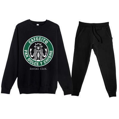 Cafecito Pan Dulce Y Chisme Mexicana Social Club Premium Crewneck Sweatsuit Set