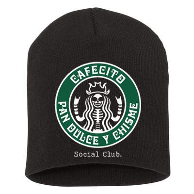 Cafecito Pan Dulce Y Chisme Mexicana Social Club Short Acrylic Beanie