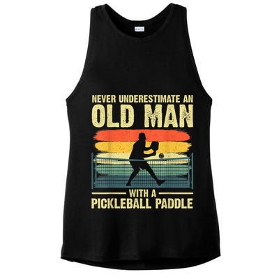 Cool Pickleball Design For Men Grandpa Pickleball Player Ladies PosiCharge Tri-Blend Wicking Tank