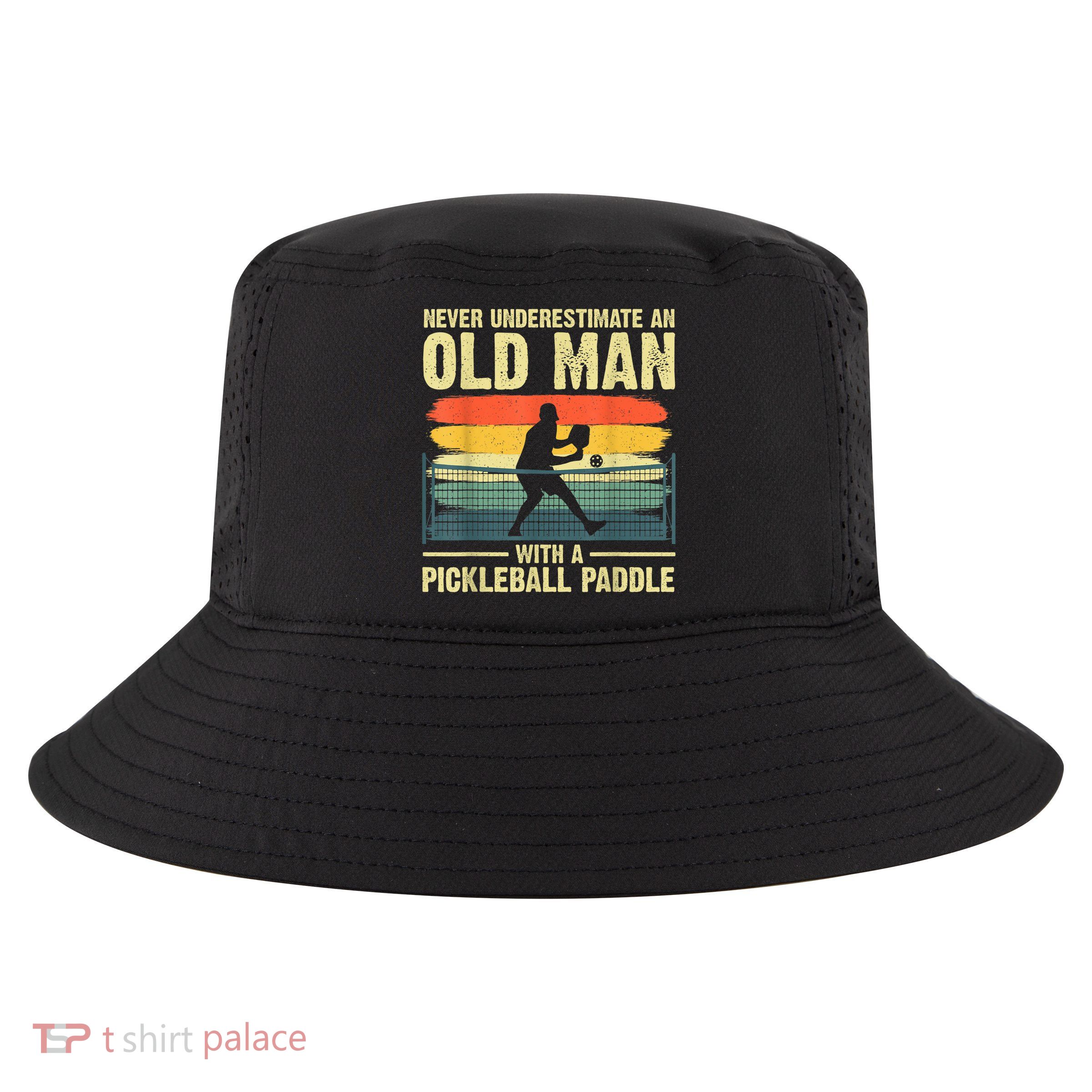 Cool Pickleball Design For Men Grandpa Pickleball Player Cool Comfort Performance Bucket Hat