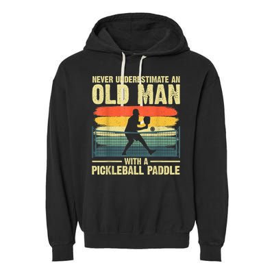 Cool Pickleball Design For Men Grandpa Pickleball Player Garment-Dyed Fleece Hoodie
