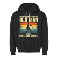 Cool Pickleball Design For Men Grandpa Pickleball Player Garment-Dyed Fleece Hoodie