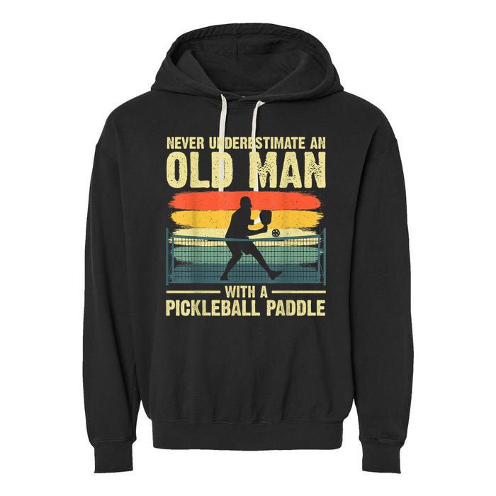 Cool Pickleball Design For Men Grandpa Pickleball Player Garment-Dyed Fleece Hoodie